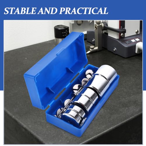 Slotted Weights Set Steel with Hangers Silver