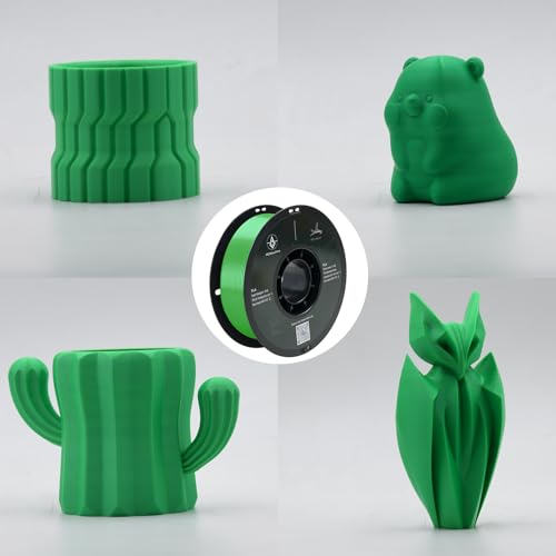 PLA 3D Printer Filament, Dimensional Accuracy +/- 0.02 mm, 1 kg Spool(2.2lbs), 1.75 mm，Green - color: 1kg Green