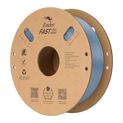 Creality Rapid PLA 3D Printer Filament, Light Grey, 1‑Pack, 1KG Total - color: Light Gray
