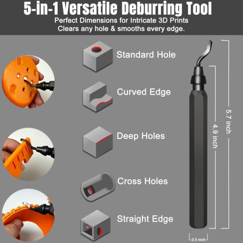 14Pcs 3D Printer Deburring Tool Kit with Bag 3D Print Deburring Tool Set - size: Deburring Set