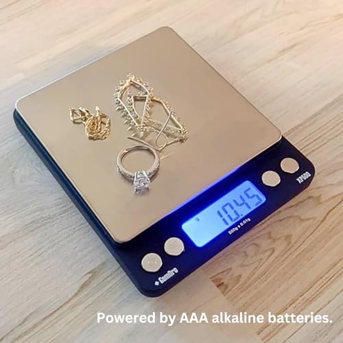 GemOro Platinum XP500 Extra-Precision Pocket Jewelry Scale, 500g x 0.01g