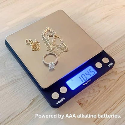 GemOro Platinum XP500 Extra-Precision Pocket Jewelry Scale, 500g x 0.01g