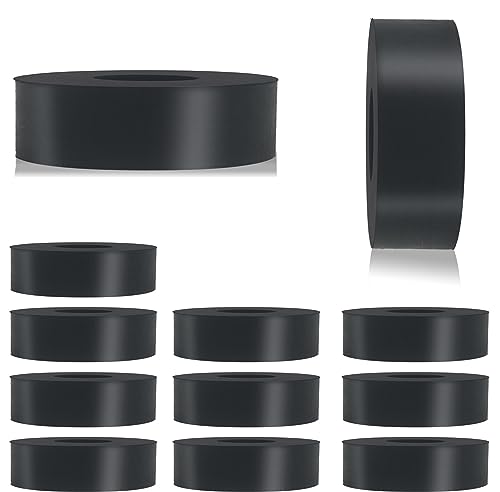 12 PCS Multi Purpose Rubber Spacer 1 1/2 Inch OD x 1/2 Inch ID x 3/8 Inch Thickness, Rubber Bushing Anti Vibration Spacer Thick Rubbers Washers for Home and Car - size: 1 1/2 x 1/2 x 3/8 Inch