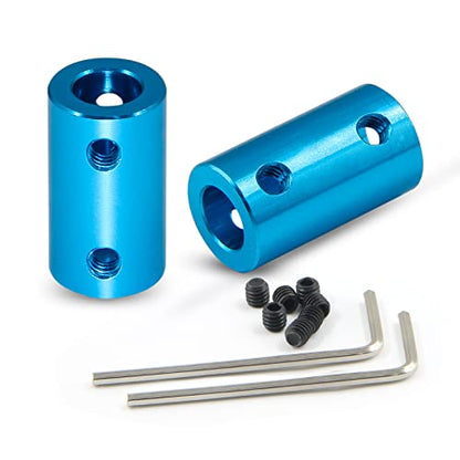 2 PCS Bore Rigid Coupling Set, 6.35mm, Light Blue - size: 6 mm, style: 6 mm