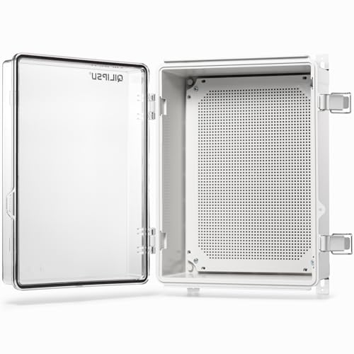 QILIPSU Outdoor Electrical Box Waterproof Junction Box 16.1"x12.2"x7.1" - color: Clear, size: 16.1"x12.2"x7.1"