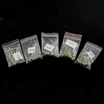 ZYAMY 1 Pack of 50pcs 5506 5516 5528 5537 5539 Photoresistor 10pcs for Each Photo Light Sensitive Resistor