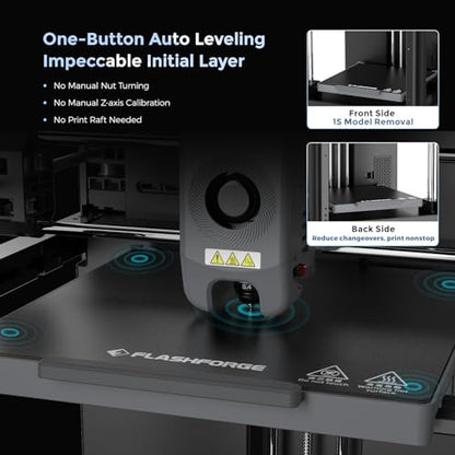 FLASHFORGE Adventurer 5M 3D Printer with Fully Auto Leveling, Max 600mm/s High Speed Printing, 280°C Direct Extruder with 3S Detachable Nozzle, CoreXY All Metal Structure, Print Size 220x220x220mm