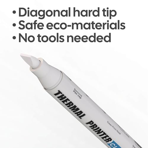 Thermal Printer Cleaning Pen 10 Pack – Printhead Cleaner for Thermal Receipt, Shipping Label, POS & Card Printers, Safe & Easy Maintenance Tool