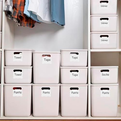 Basket Labels Clip, Include 20 Kitchen Clip Label Holder Removable PVC Bin with 2 Chalk Marker for Basket Pantry Organization -White - style: Butterfly Shape 20 (White)