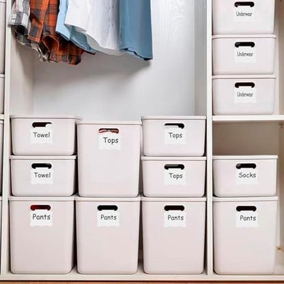 Basket Labels Clip, Include 20 Kitchen Clip Label Holder Removable PVC Bin with 2 Chalk Marker for Basket Pantry Organization -White - style: Butterfly Shape 20 (White)