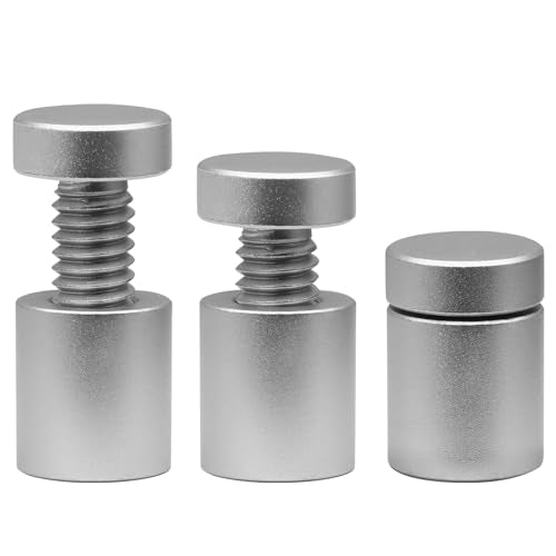 Luomorgo Aluminum Standoff Screws, 1/2" x 1/2", Silver, 12 Pcs - color: Silver, size: 1/2" x 1/2"
