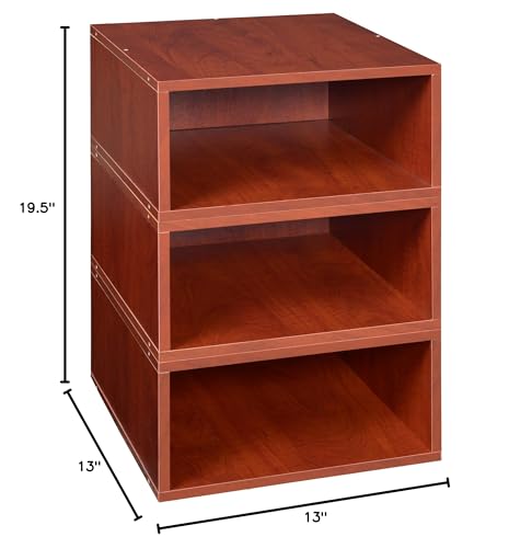 Niche Cubo Storage Set 3 Half Size Cubes, Warm Cherry - color: Cherry, size: Set of 3