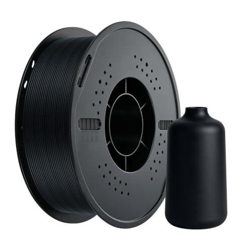 Kingroon Matte PLA Filament 1.75mm 3D Printer Filament Matte Filament 1kg Dimensional Accuracy +/- 0.02 mm (Matte Black) - color: Matte Black