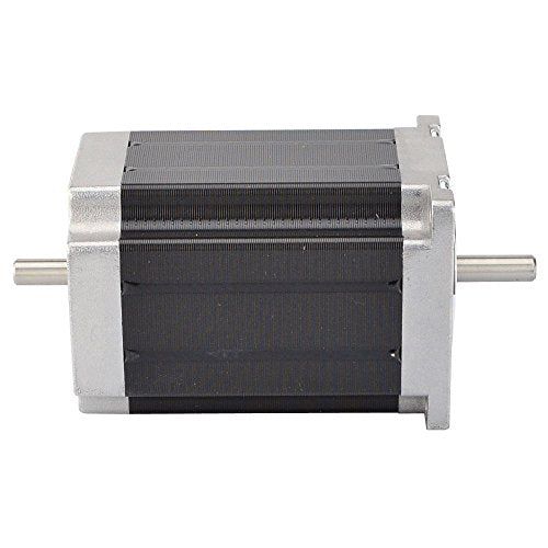 STEPPERONLINE Nema 23 Stepper Motor 2.83Nm 4A 8-Wire 6.35mm Dual Shaft CNC Mill Lathe Router