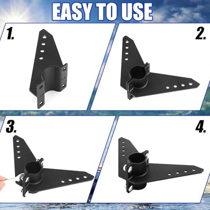 MorningRo 2 Sets Steering Triangle Mounting Bracket for NK-180s Brushless Kayak Motor Replacement Parts Kit, Mounted Steering Bracket, Anti Rust Easy Installation