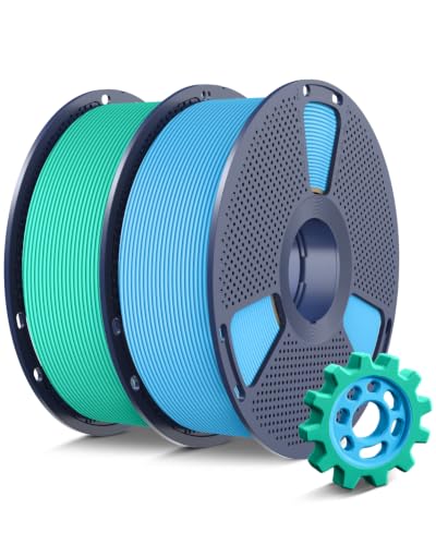 SUNLU High Speed PETG Filament 1.75mm, Sky Blue+Mint Green, 2kg Total - color: 2kg Sky Blue+mint Green, size: 2KG