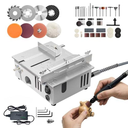 MIMYTH Mini Table Saw for Crafts; Multifunctional Portable Tablesaw