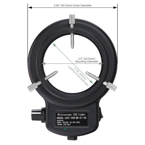AmScope LED-144B-ZK 144 LED Ring Light, Black Housing - style: LED-144B-ZK