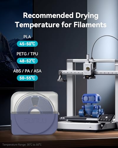 SUNLU 3D Printer Filament Dryer Boxer S1 Plus, Blue Grey - color: S1 Plus Bluegrey