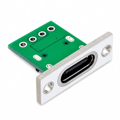 USB 3.1 Type-C 16Pin Test PCB Adapter with White Plate - size: White Baffle