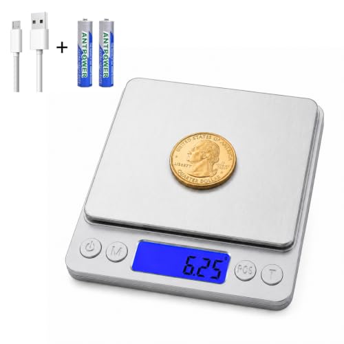 1kg/0.01g High Accuracy Digital Gram Scale Coin Scale to Weigh Coins - color: Silver