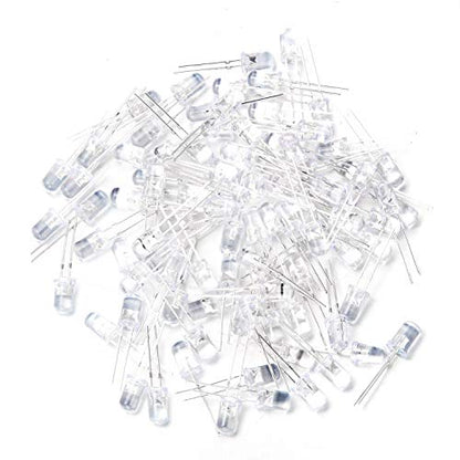 CHANZON 100 pcs 5mm Purple UV LED Diode Lights(DC 3V 20mA) - color: I) Uv 395nm, size: 5mm Round Top