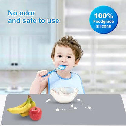 AECHY Silicone Mat for Kitchen Counter, 27.5" x 16.5" x 0.08", Dark Gray - color: Dark Gray, size: 27.5" x 16.5"