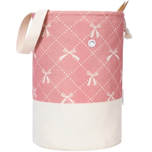 TOGETRUE Yarn Bag, Knitting Crochet Bag, Portable Yarn Storage Bags Organizer for Crocheting Project, Store Skein Ball, Short Knitting Needle (Medium, Bowknot) - color: Bowknot, size: Medium