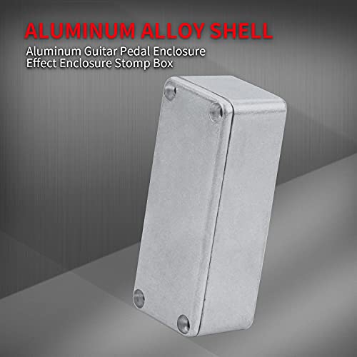 DaierTek 1590A Metal Guitar Pedal Enclosure Diecast Aluminum Stomp Box Case 92x38x31 MM Unfinished for Guitar Effect Toggle Switch Box - size: 1590A