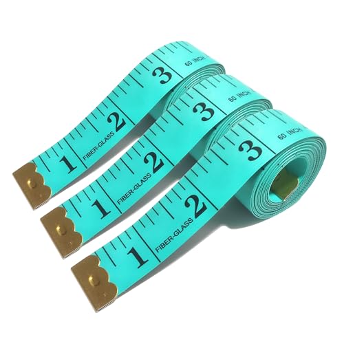 Tape Measure Body Measuring Tape, Soft Fabric Measuring Tape for Sewing Cloth Measurement, 60 Inch Double Scale Tailor Ruler for Weight Loss (Green) - color: Green