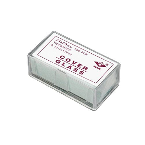AmScope CS-24X50-100 Glass Cover Slides, 24mm x 50mm, 100 Pieces - style: CS-24X50-100