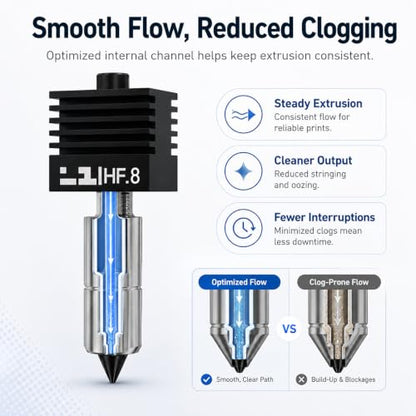 Compatible with Bambu Lab P2S Nozzle 0.8mm Hardened Steel Nozzle - size: 0.8mm One package