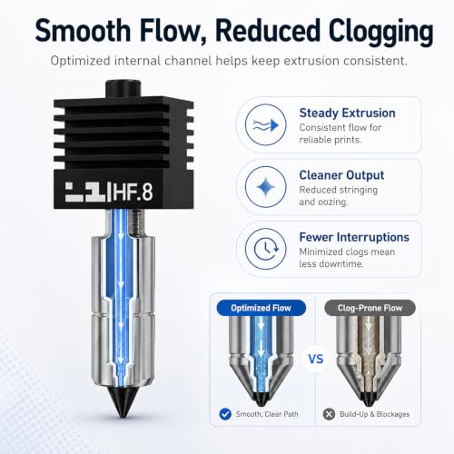 Compatible with Bambu Lab P2S Nozzle 0.8mm Hardened Steel Nozzle - size: 0.8mm One package