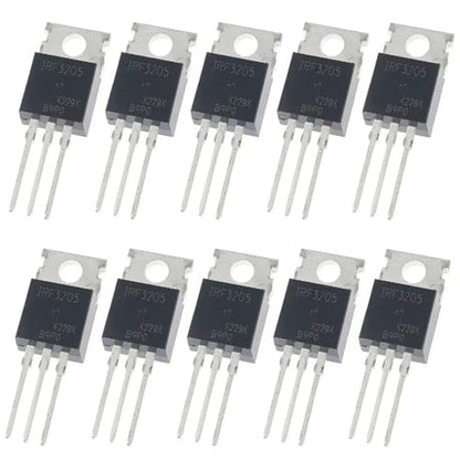 10PCS IRF3205 Power N-Channel MOSFET Transistor 55V 110A TO-220 - color: IRF3205-TO-220-10pcs