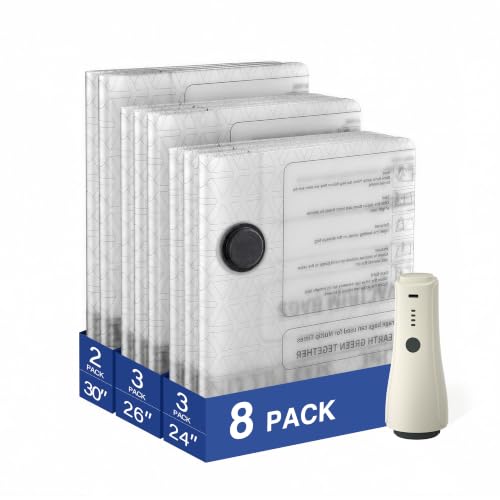 Vacuum Storage Bags with Pump,Space Saver,Cordless,8-Pack - size: 8 Combo Set
