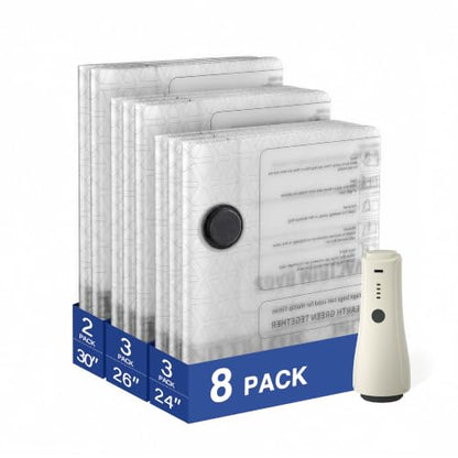 Vacuum Storage Bags with Pump,Space Saver,Cordless,8-Pack - size: 8 Combo Set