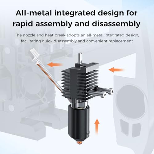 Creality Official K2 Plus Hotend Kit, Upgrades Ceramic Heating Block Kit, Unicorn Quick Swap 3D Printer Nozzle, High Flow Extruder Heater Block, All Metal Integrated for Creality 3D Printers - style: K2 Plus