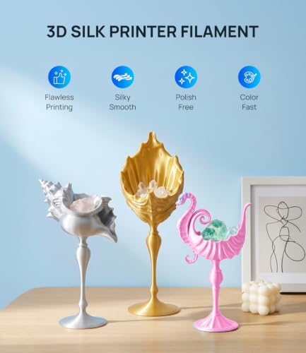 JAYO Silk PLA 3D Printer Filament 1.75mm, 1.1kg, Pink - color: Silk Pink, size: 1.1KG