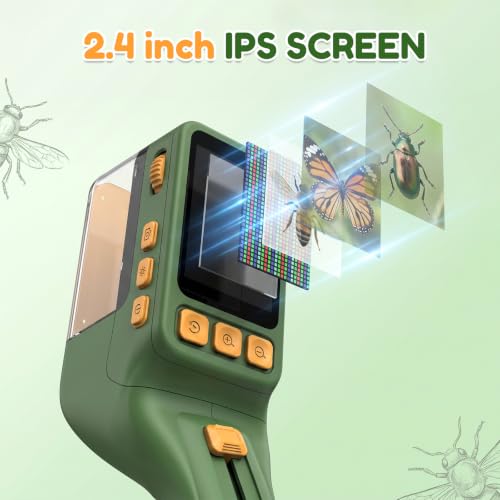 Kids Handheld Microscope Bug Catcher, STEM Educational Exploration Toy