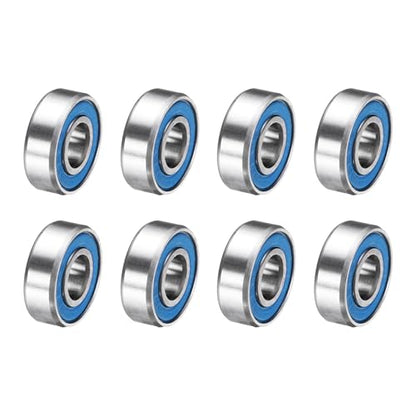 uxcell 8 Pcs 696-2RS Deep Groove Micro Bearing, 6x15x5mm Chrome Steel - size: 696-2RS