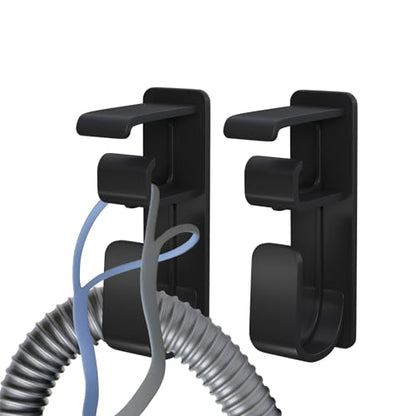 2PCS CPAP Hose Holder Hanger cpap Mask Hook & Tubing Holder for Bed with Anti-Skid Function Avoids Hose Tangle and 4 Removable Refill Strips（Damage-Free Hanging） cpap Machine Supplies - size: 2