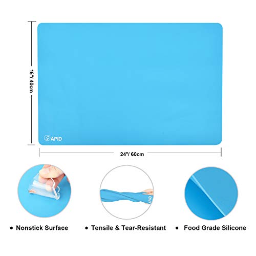 Sapid Large Silicone Sheet for Crafts Silicone Mat for Resin Art Painting - color: Blue, size: 23.6"L x 15.7"W