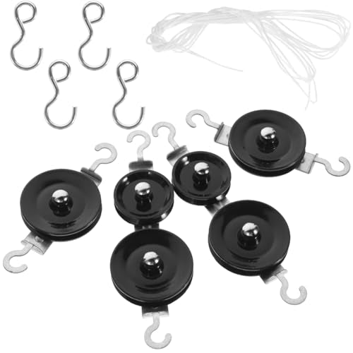 Zerodeko Physics Experiment Pulley Kit for Middle School Students 8 Double and 8 Single Pulleys with Straps Hooks in Storage Case Mechanics Teaching Tools for Hands-on Learning