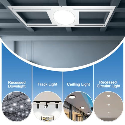 48 Pack New Construction Mounting Plate Round Hole, Round Hole 3" 4" 6" - size: 48 Pack