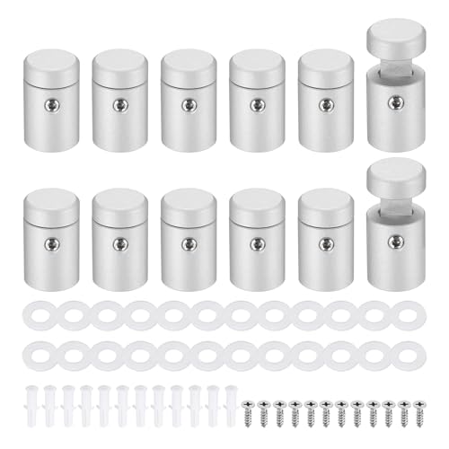 MECCANIXITY 12pcs Side Clamp Standoffs, 5/8" x 3/4" Silver Aluminum - color: Silver, size: 5/8" x 3/4"