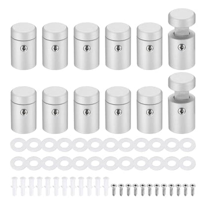 MECCANIXITY 12pcs Side Clamp Standoffs, 5/8" x 3/4" Silver Aluminum - color: Silver, size: 5/8" x 3/4"