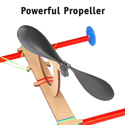 Rubber Band Powered Propeller Car Kit, 10-Pack - Classroom STEM Kits - color: Rubber Band, size: 10 Pack