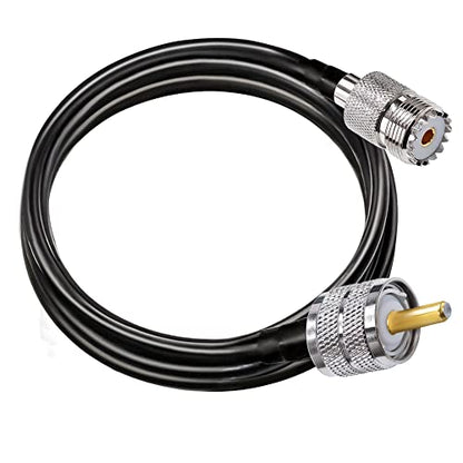 TUOLNK CB Coax RG58 UHF Male to Female Extension Cable - Low Loss Antenna PL-259 Jumper for CB Radio Ham Radio 6.6ft(2M) - size: 6.6ft