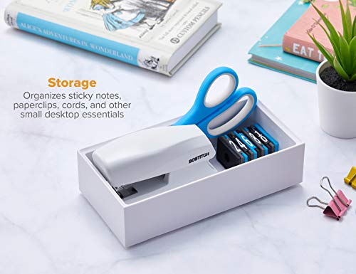 Bostitch Office Konnect Wide Accessory Tray, Desk Organizer, Storage, White - color: White, size: Wide (Single), style: Storage Tray