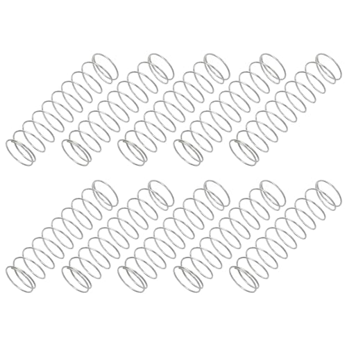 PATIKIL Compression Spring, 0.5mm Wire Dia x 10mm OD x 40mm L, 10 Pcs 304 Stainless Steel Mechanical Extension Small Springs Pen Springs Assortment Kit for Shop and Home Repairs - size: 0.5x10x40mm